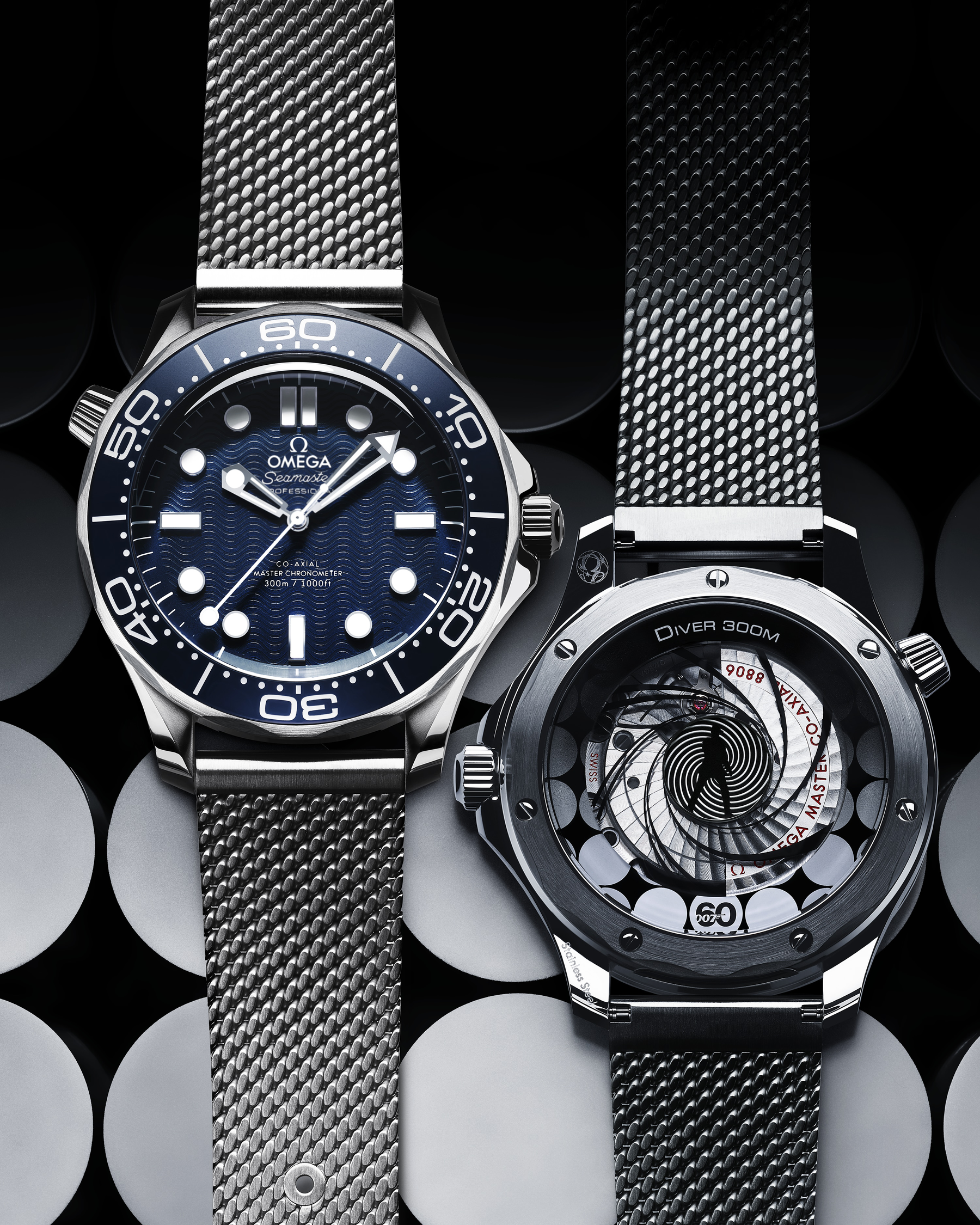 Seamaster Diver 300M James Bond 60th Anniversary 42 mm em Aço [Primeira Linha]