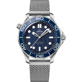Seamaster Diver 300M James Bond 60th Anniversary 42 mm em Aço [Primeira Linha]